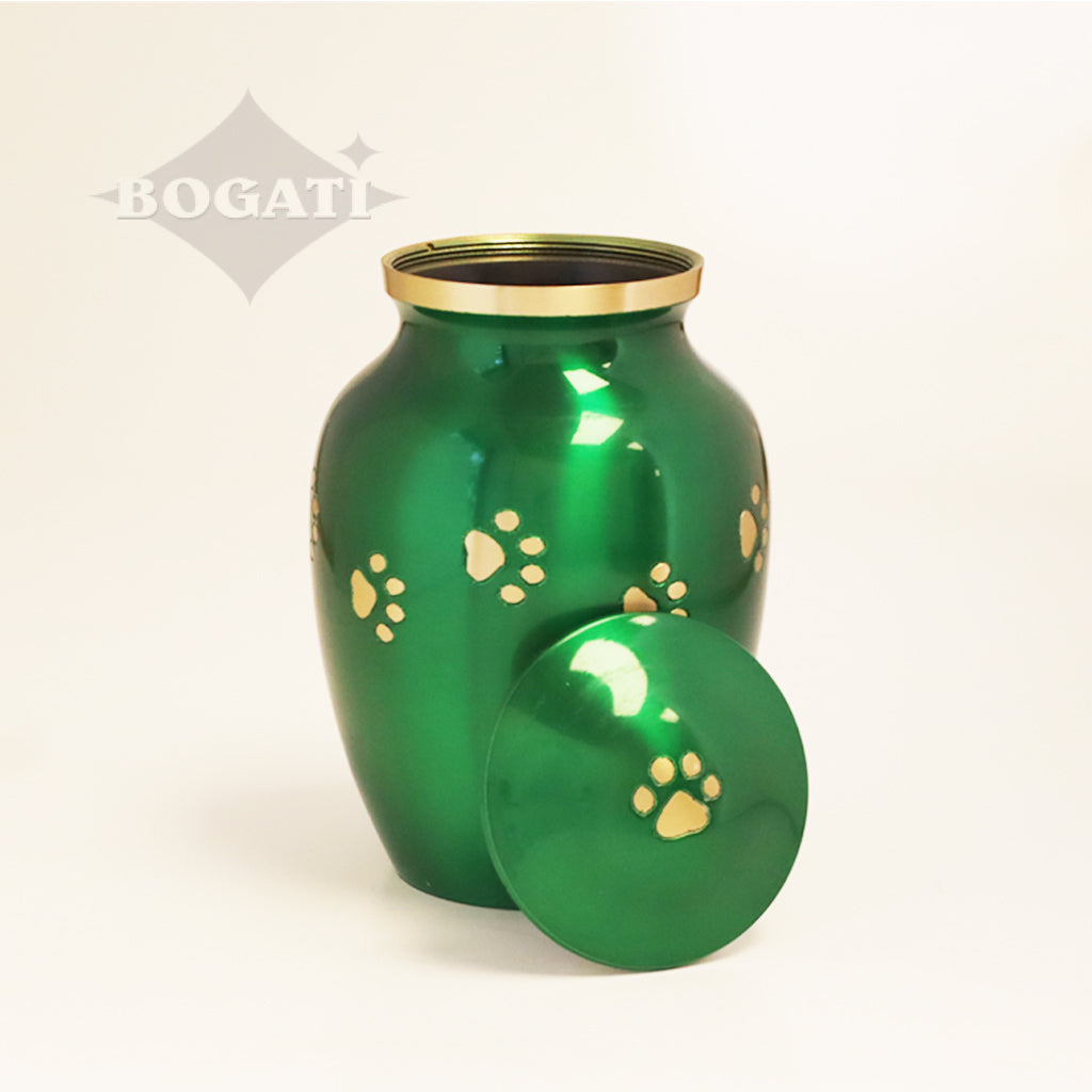 SMALL Brass Pet Urn - "Forever Paw"