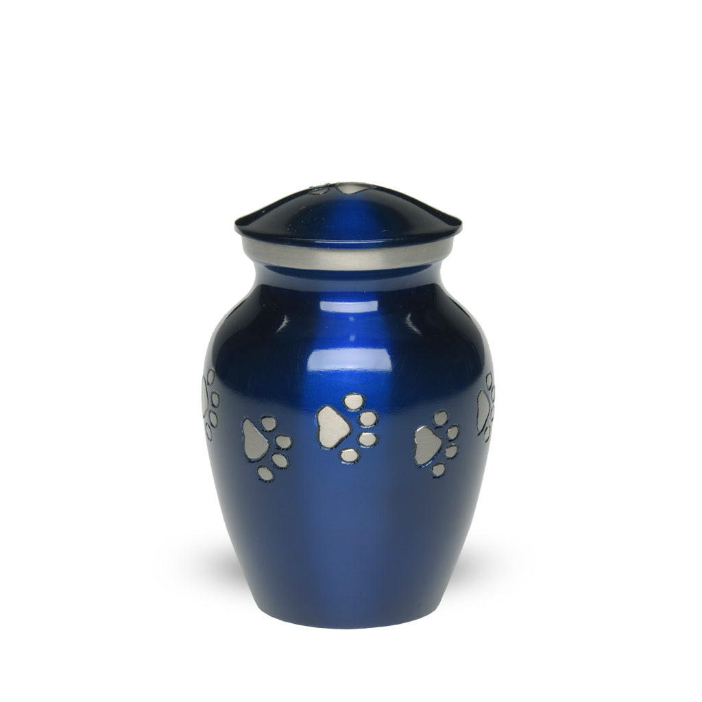 EXTRA SMALL Brass Pet Urn - "Forever Paw"