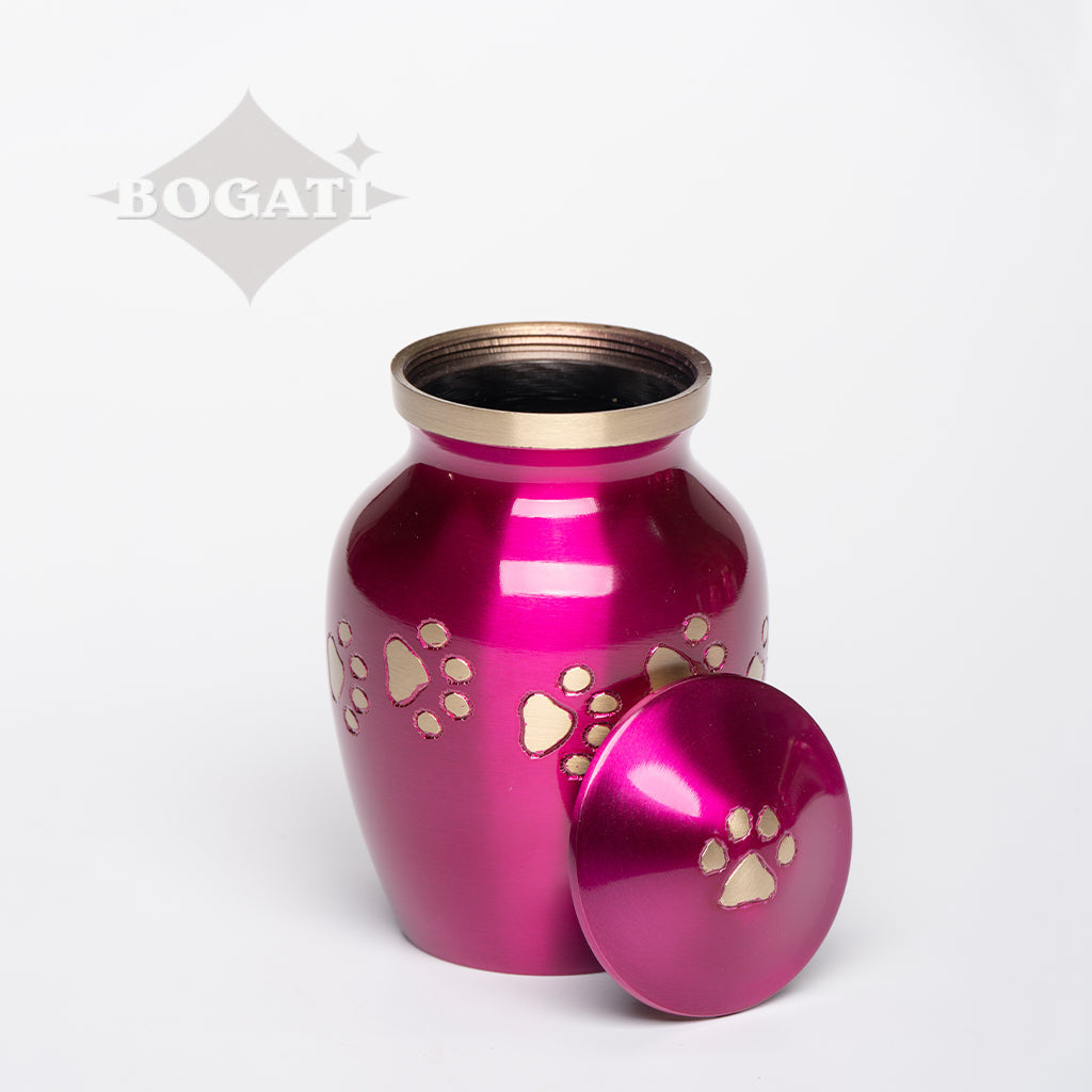 EXTRA SMALL Brass Pet Urn - "Forever Paw"