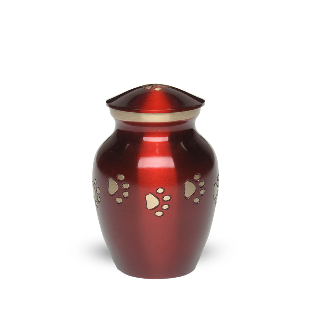EXTRA SMALL Brass Pet Urn - "Forever Paw"