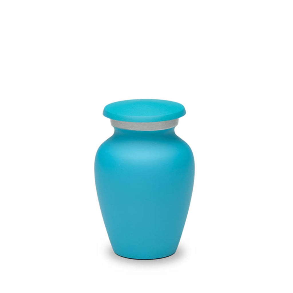CLEARANCE - KEEPSAKE Classic alloy urn -1800 Turquoise