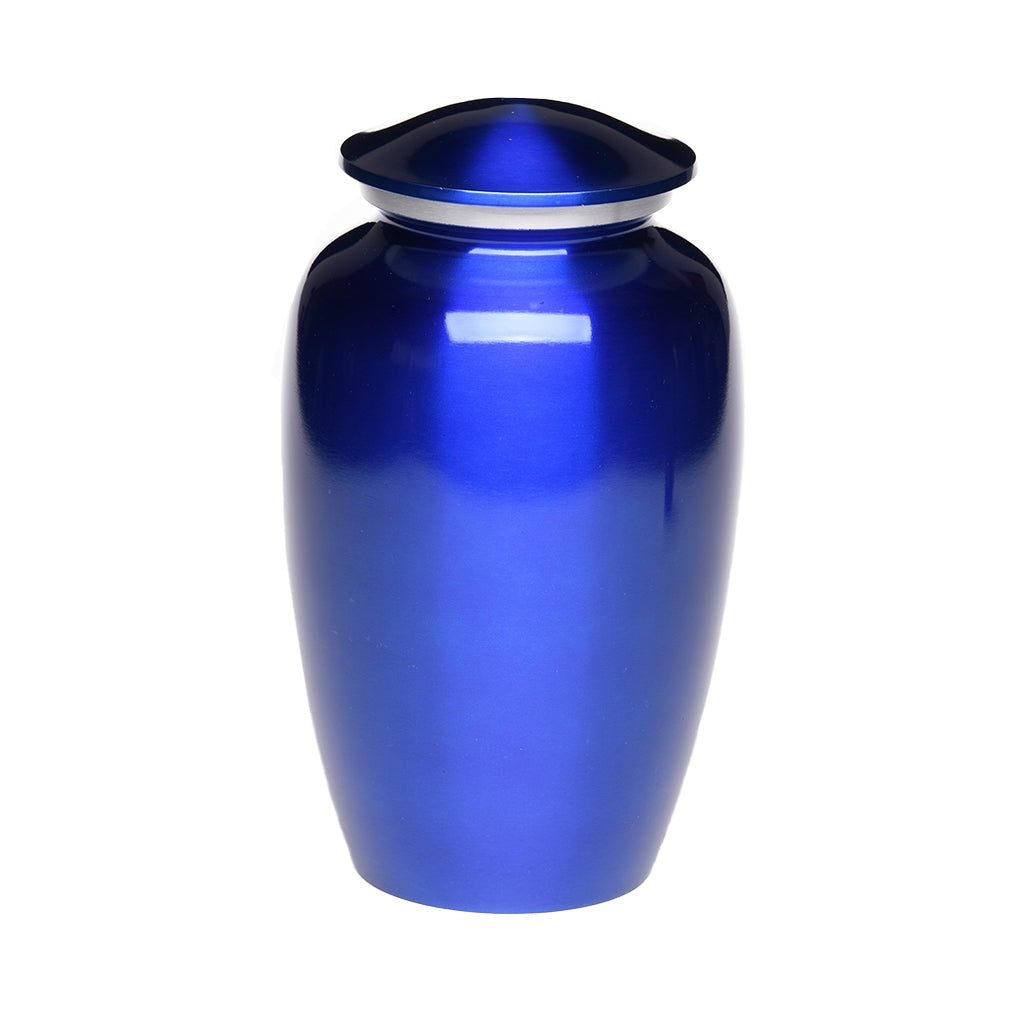 IMPERFECT SELECTION - ADULT Classic Alloy urn - Color Perfection - High-gloss Cobalt