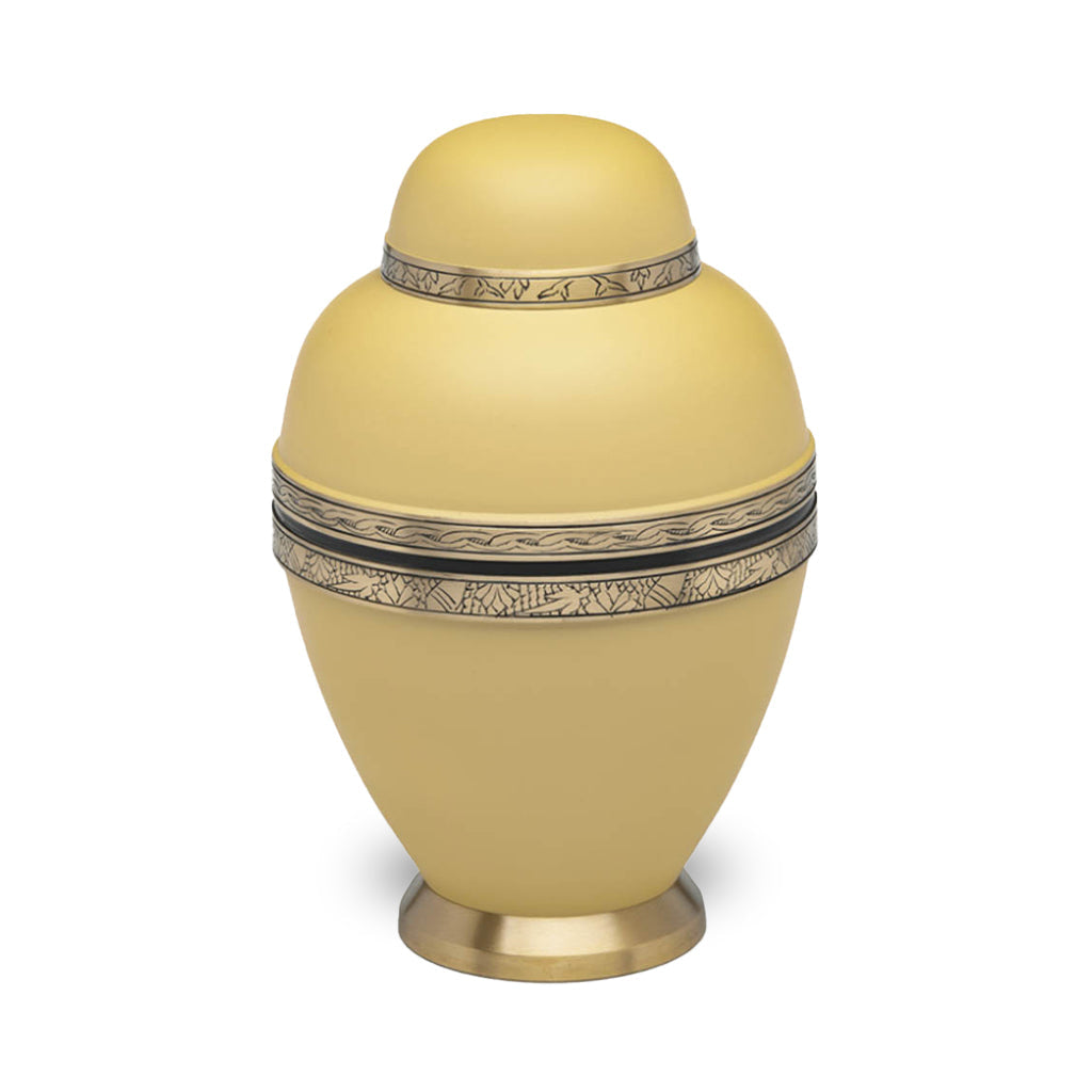 CLEARANCE ~ADULT Brass Urn -1962- Dome Top Golden Sand