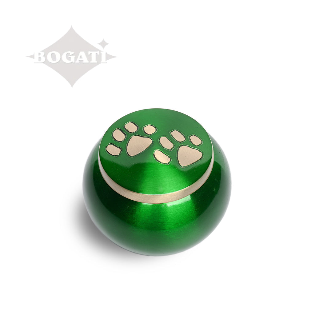 SMALL Brass "Journey" Pet urn - 2011- ColorWay Green