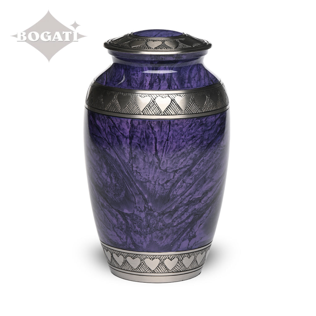 ADULT Brass Urn -2263- Heart Bands