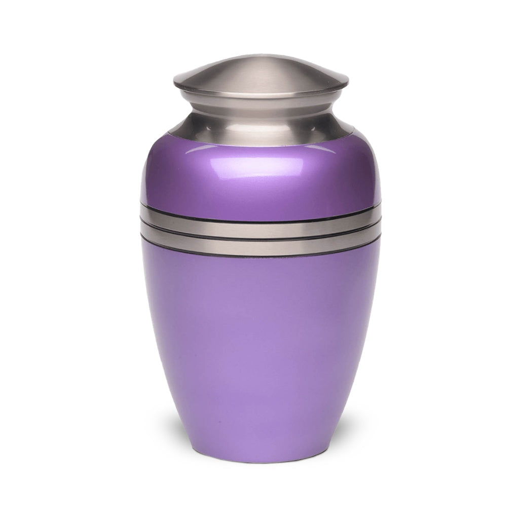 CLEARANCE - ADULT Classic Brass -2480 Urn – Metallic Three Rings Purple