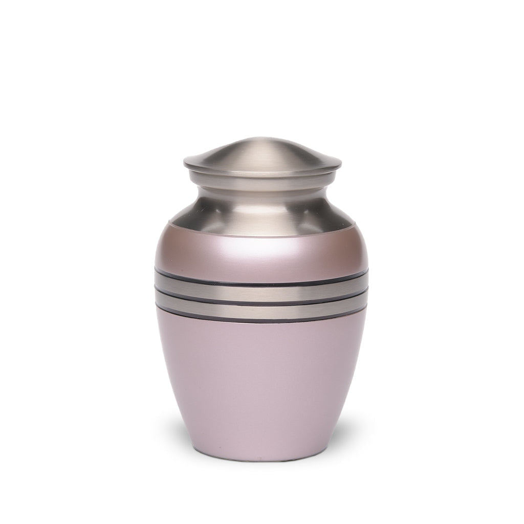 CLEARANCE - SMALL Classic Brass Urn -2480 - Three Rings Pink