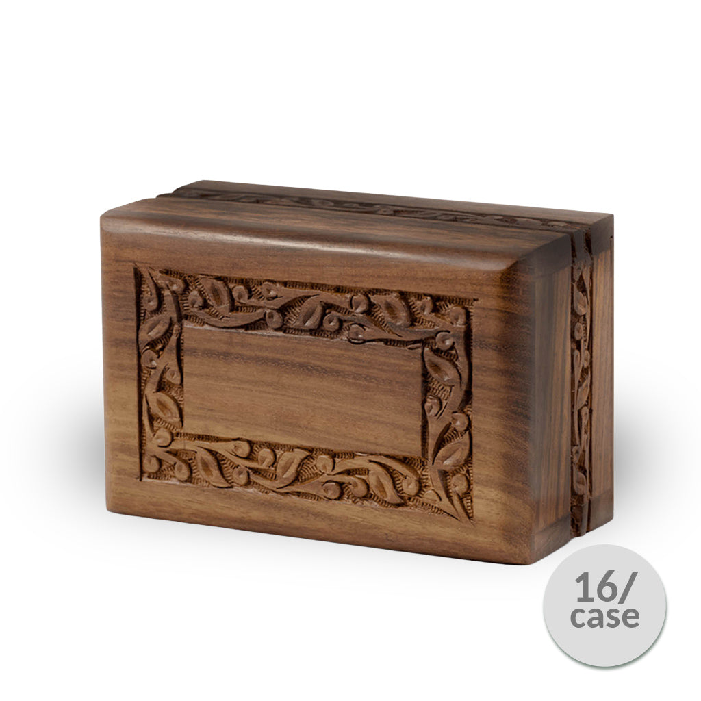 MEDIUM - Rosewood Border Urn -2742- Slide-out base - Case of 16