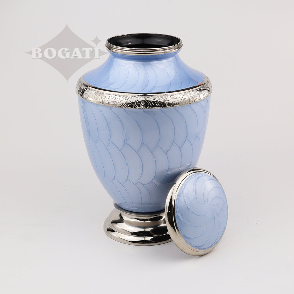 ADULT Brass-Alloy Urn -5600- Nickel Plated Brass & Enamel