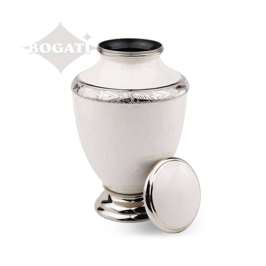 ADULT Brass-Alloy Urn -5600- Nickel Plated Brass & Enamel