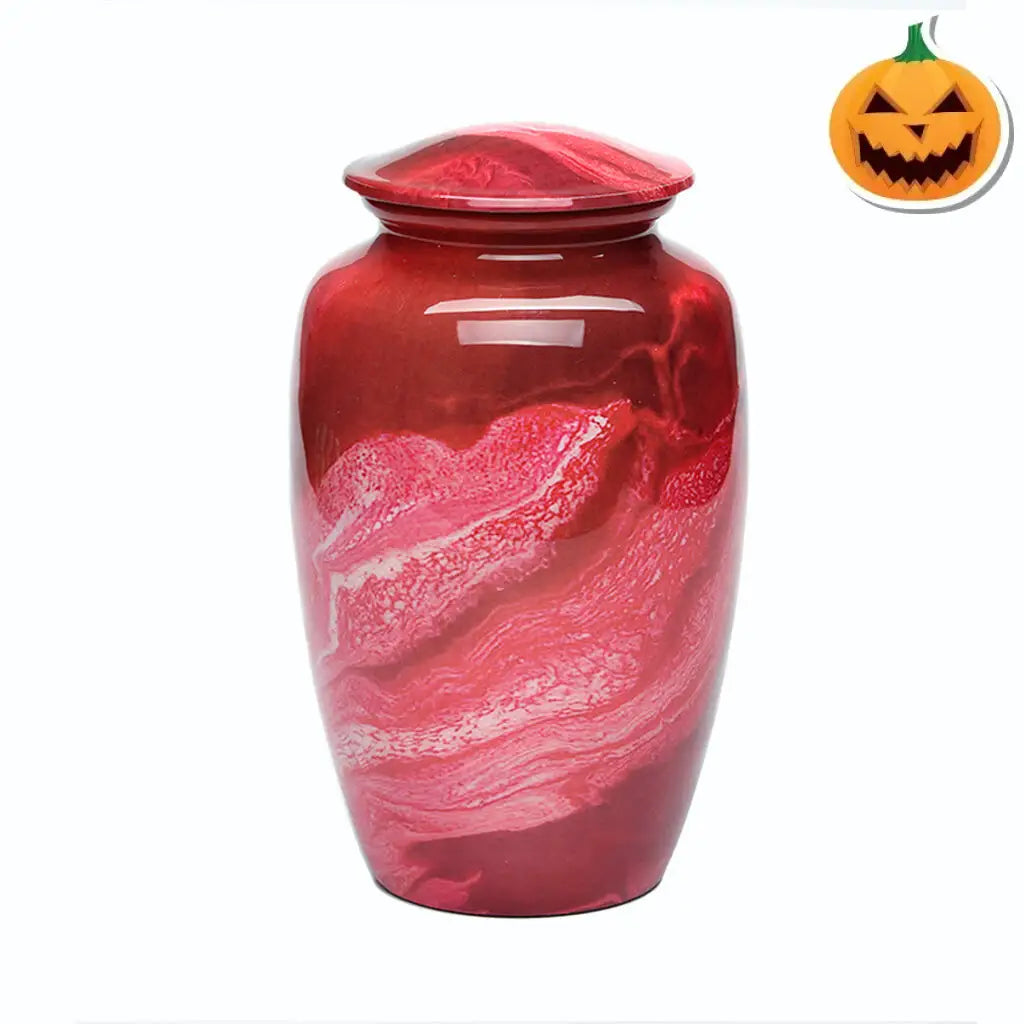 ADULT Classic Alloy Urn -9001- Red Swirl
