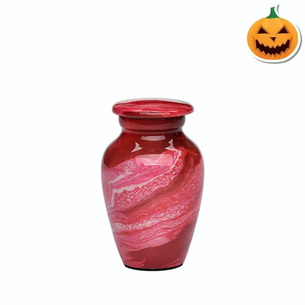 KEEPSAKE Classic Alloy Urn -9001- Red Swirl