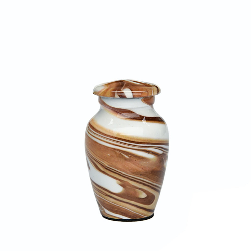 CLEARANCE - KEEPSAKE Classic Alloy Urn -9002- Cafe au Lait Swirl