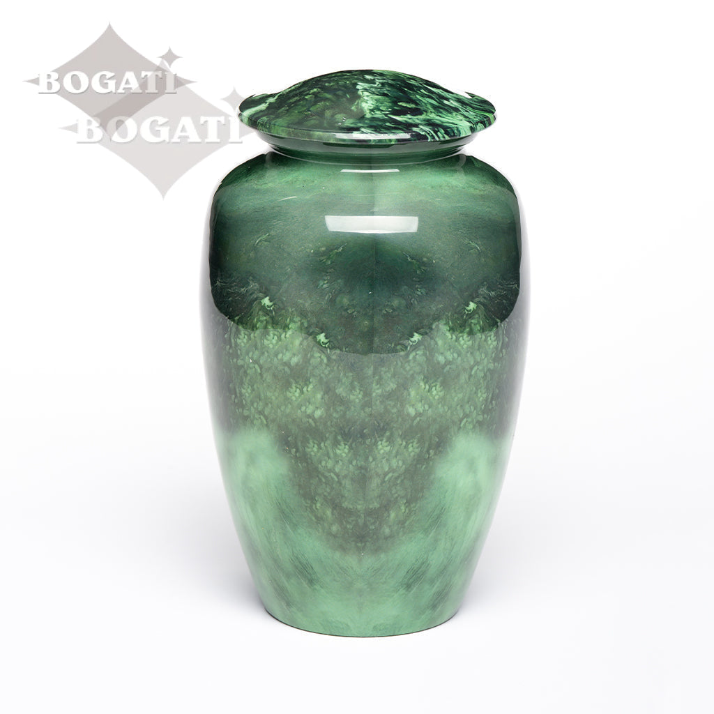 ADULT Classic Alloy Urn -9003- Malachite Green Swirl