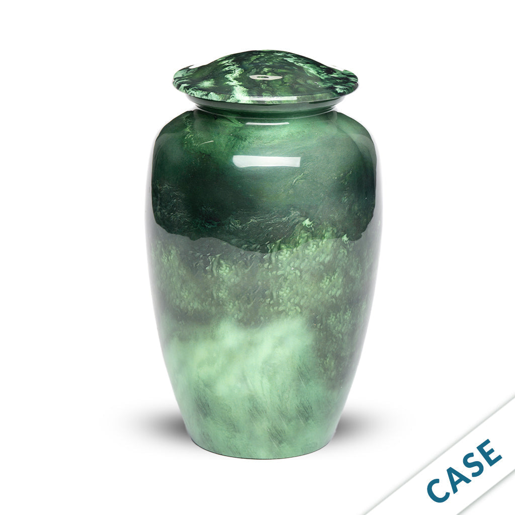 ADULT Classic Alloy Urn -9003- Malachite Green Swirl - Case of 4