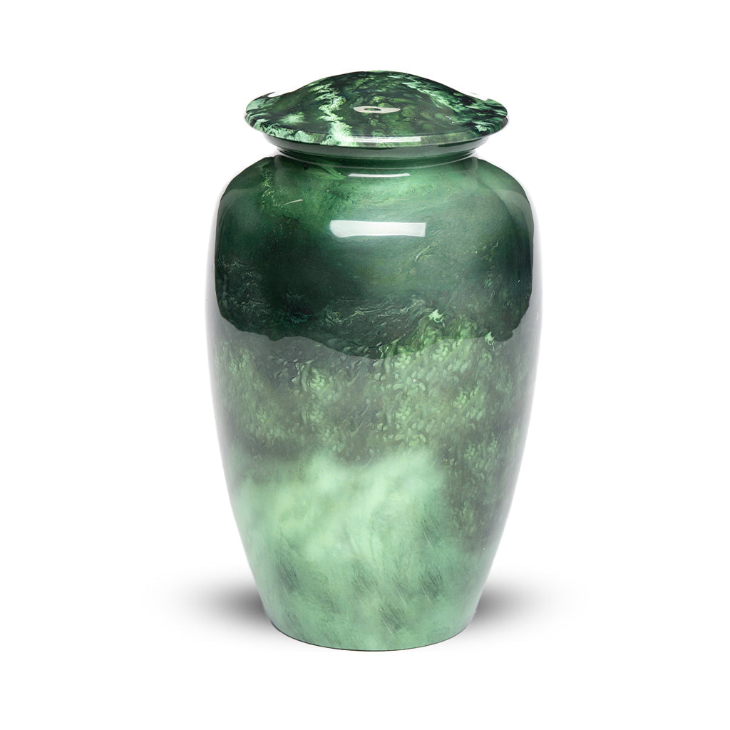 ADULT Classic Alloy Urn -9003- Malachite Green Swirl