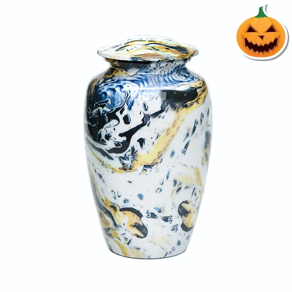 CLEARANCE - ADULT Classic Alloy Urn -9004- Venetian Blue Swirl