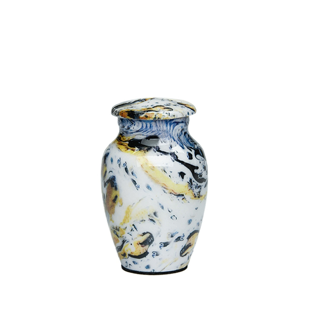 CLEARANCE - KEEPSAKE Classic Alloy Urn -9004- Venetian Blue Swirl