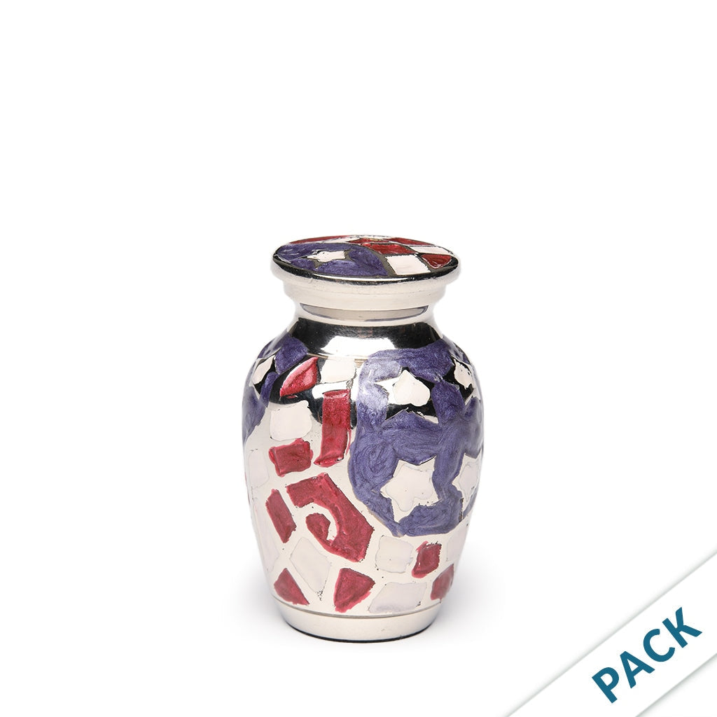 KEEPSAKE Brass urn -5-1515 - Stars and Squares Urn - Pack of 10