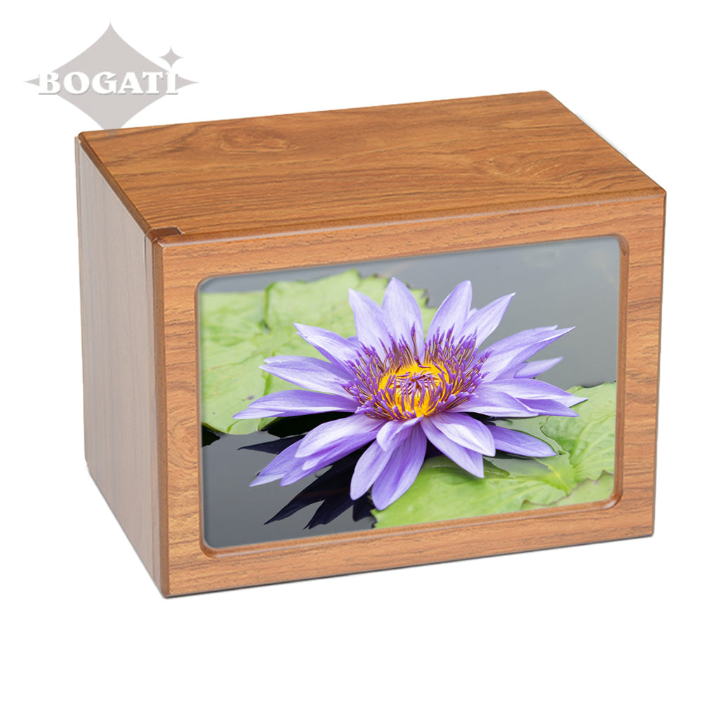 EXTRA LARGE Photo Frame urn PY06 - Purple Flowers