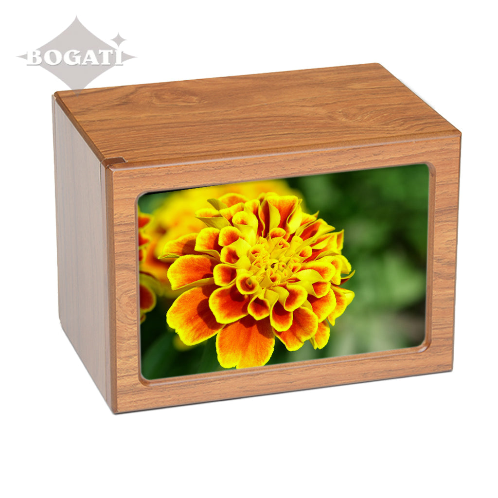EXTRA LARGE Photo Frame urn -PY06- Yellow Flowers