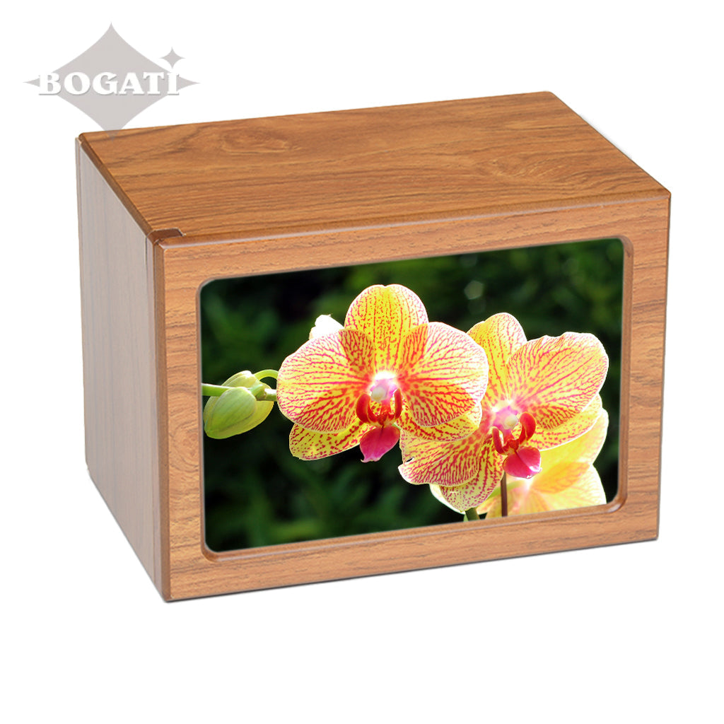 EXTRA LARGE Photo Frame urn -PY06- Yellow Flowers