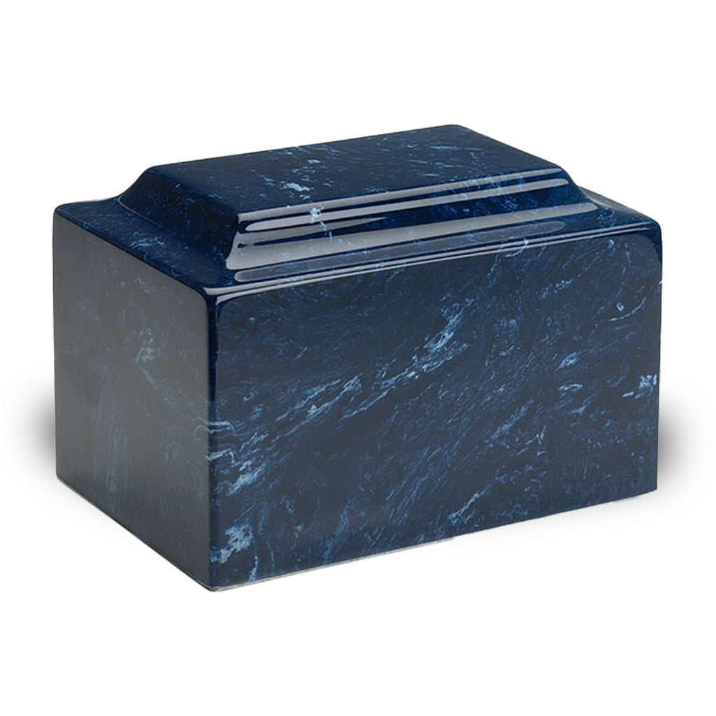 ADULT - MacKenzie Classic - Cultured Marble Urn Navy Blue