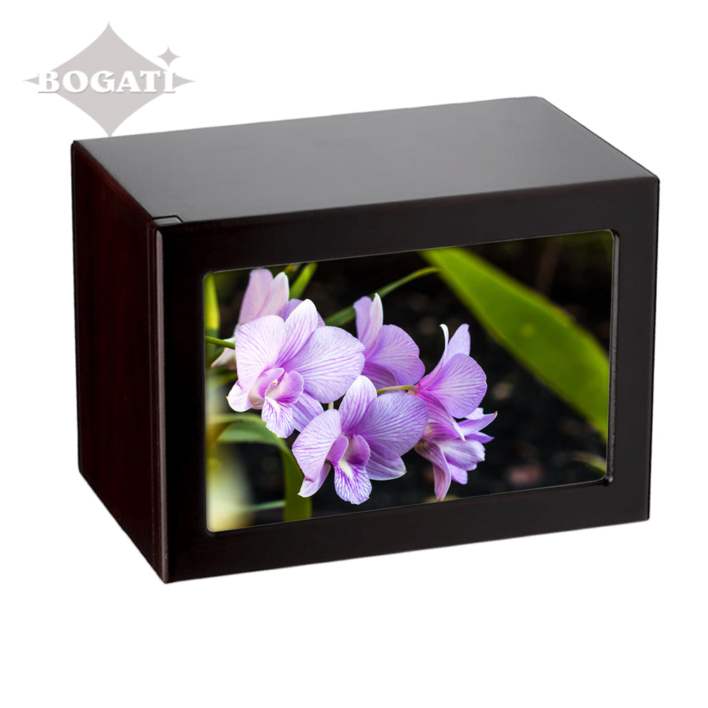 EXTRA LARGE Photo Frame urn PY06 - Purple Flowers