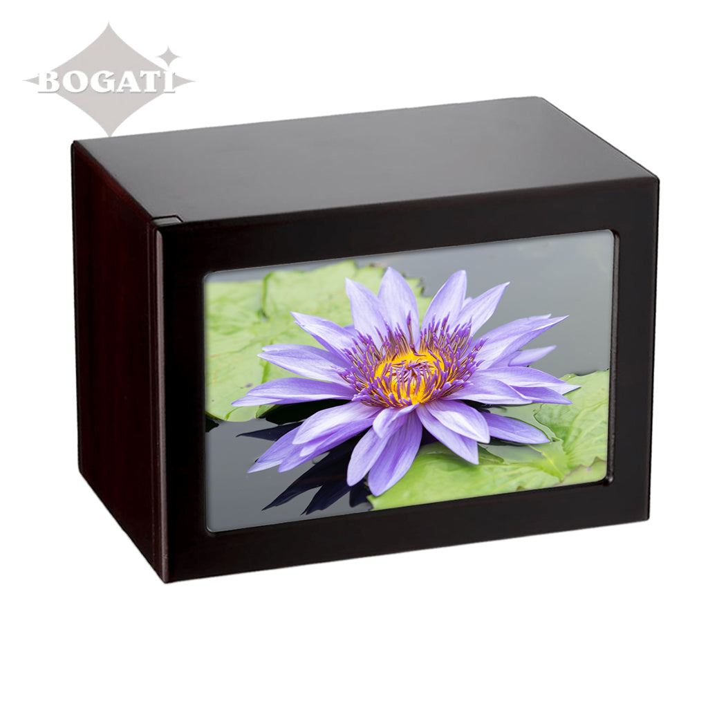 EXTRA LARGE Photo Frame urn PY06 - Purple Flowers