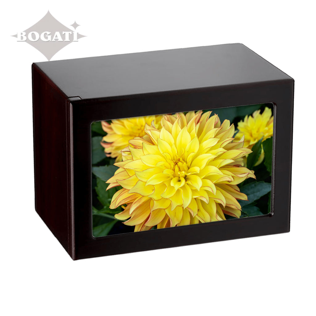 EXTRA LARGE Photo Frame urn -PY06- Yellow Flowers