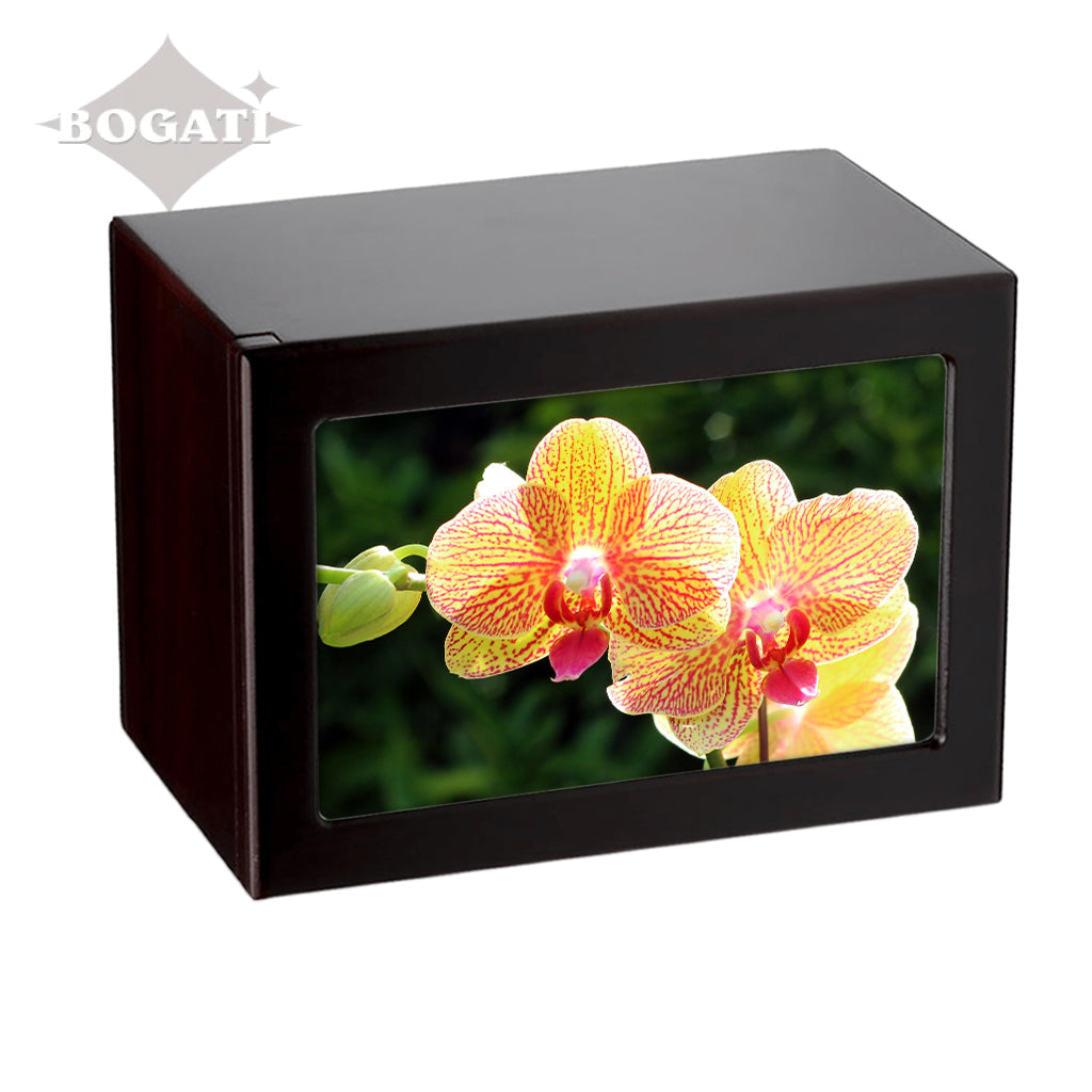 EXTRA LARGE Photo Frame urn -PY06- Yellow Flowers