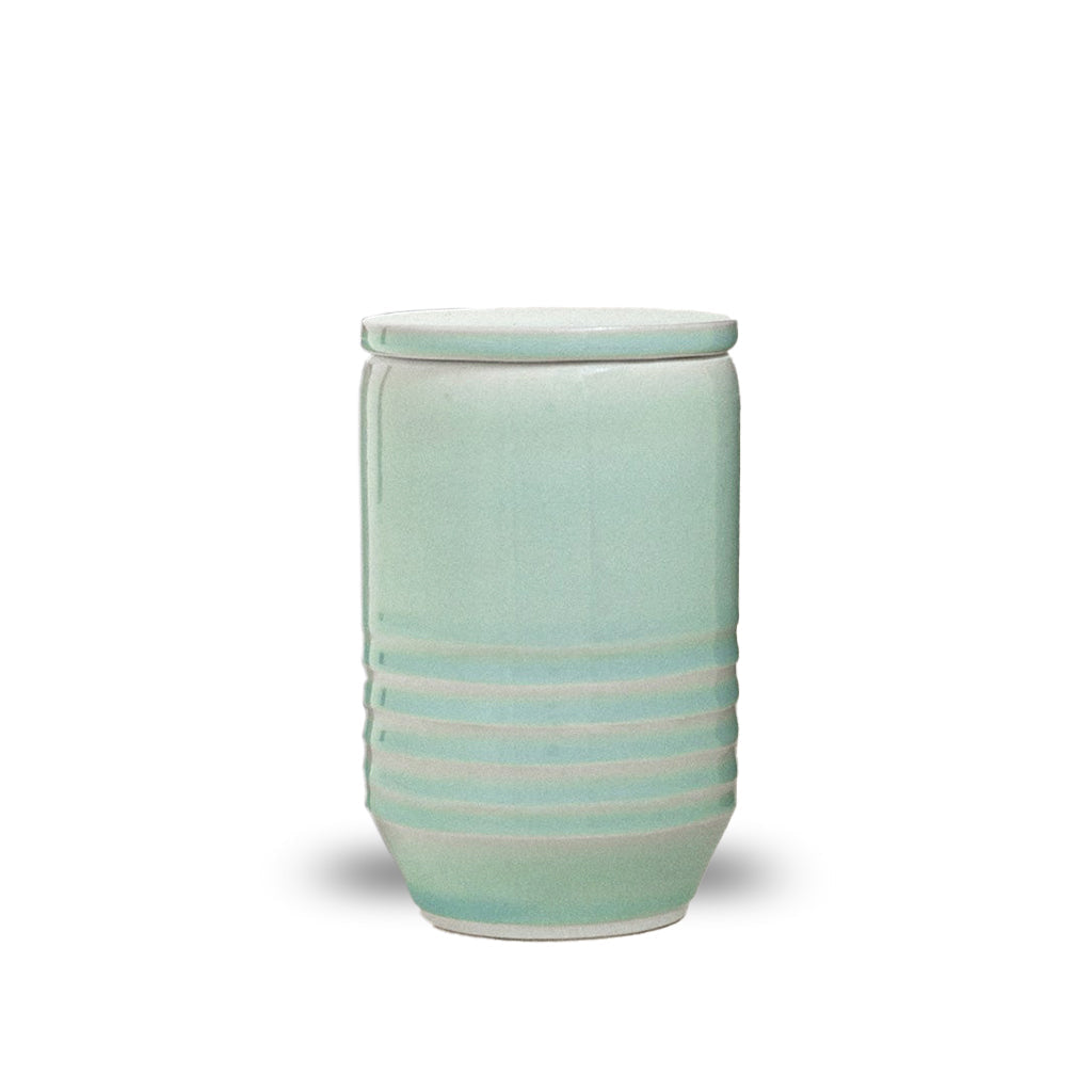 SMALL - Porcelain Urn - Solstice Culp Pottery DUALITY Celadon