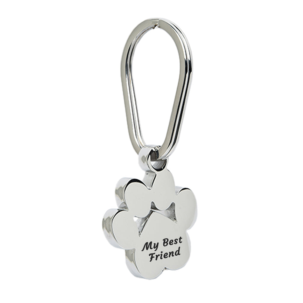 My Best Friend Memorial Keychain in Silver tone