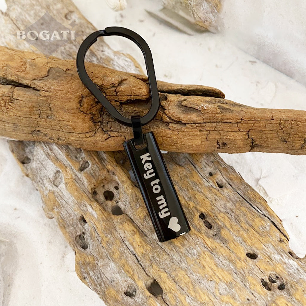 J-411 - Cylinder Bar Keychain Key To My Heart