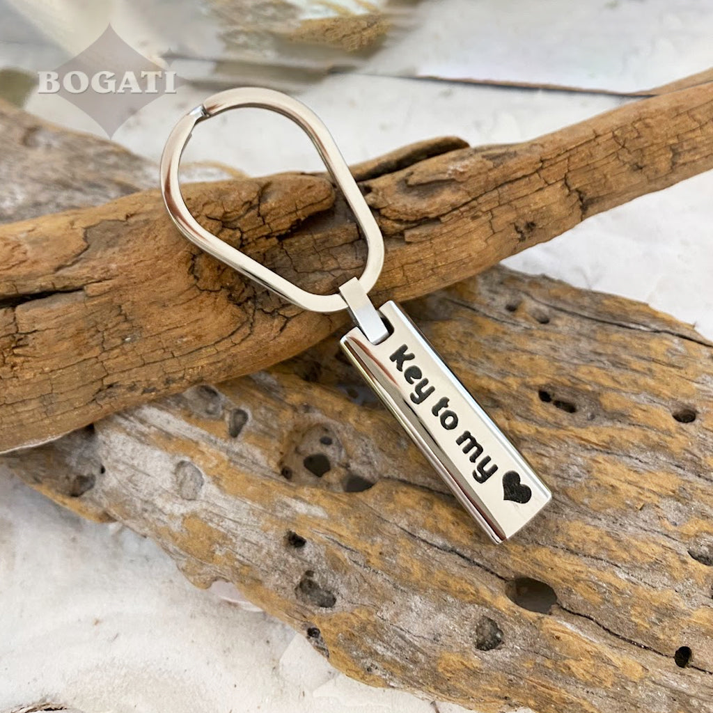 J-411 - Cylinder Bar Keychain Key To My Heart