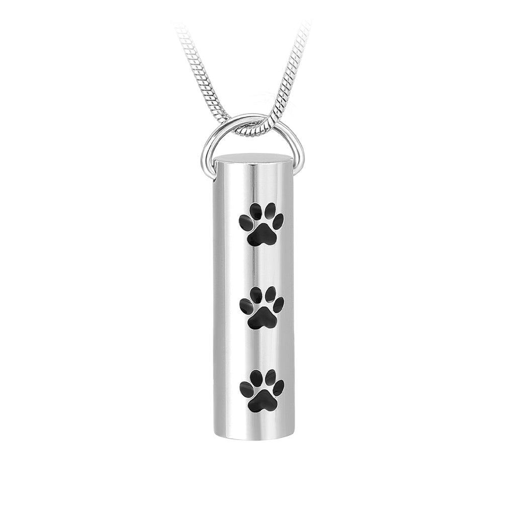 J-719 - Three Paws Cylinder - Pendant with Chain