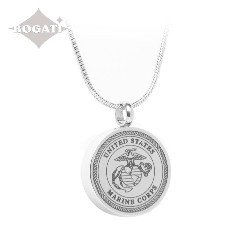 U.s. Military Emblem - Pendant With Chain Marine Corps