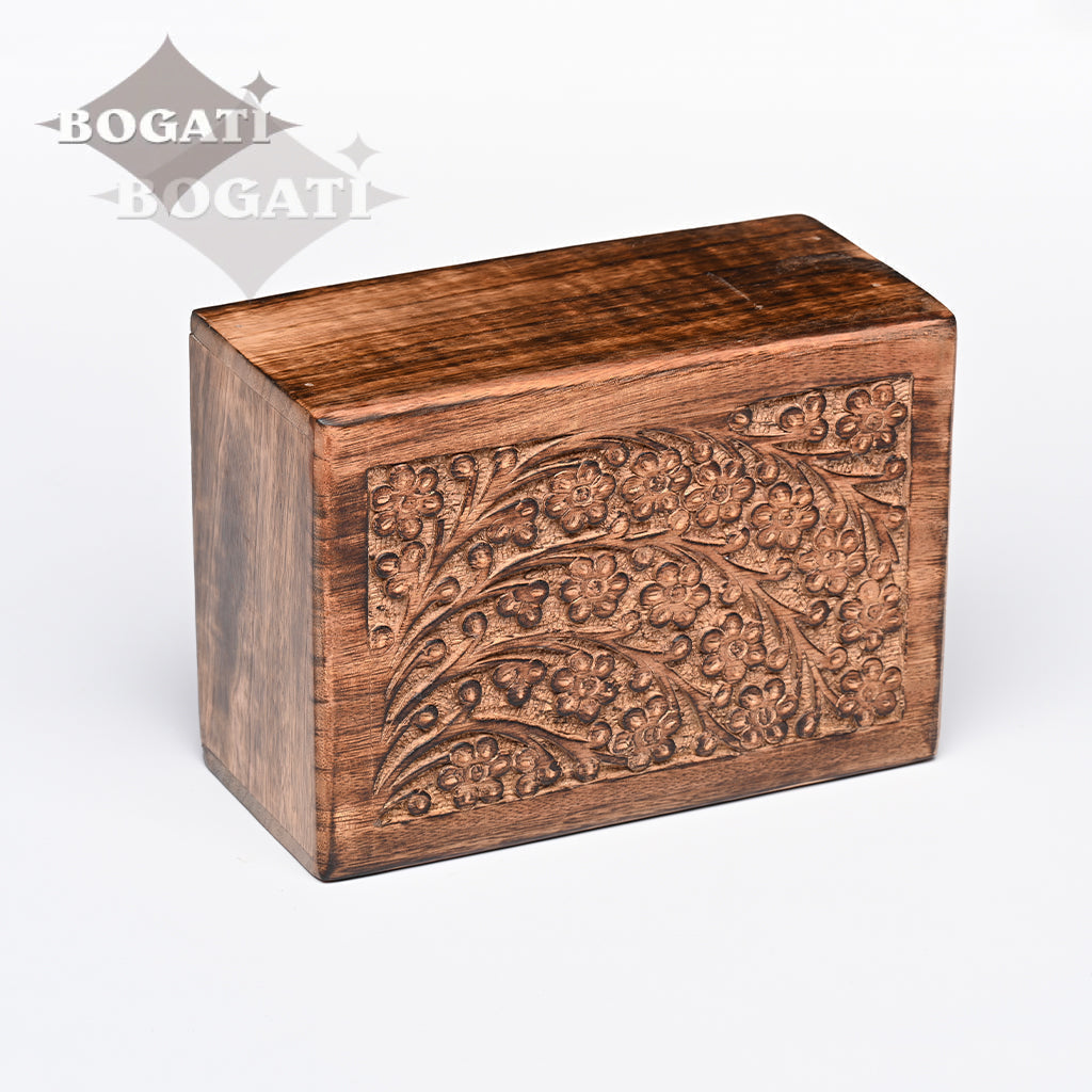 MEDIUM Mango wood Urn -2820 - Tree of Life