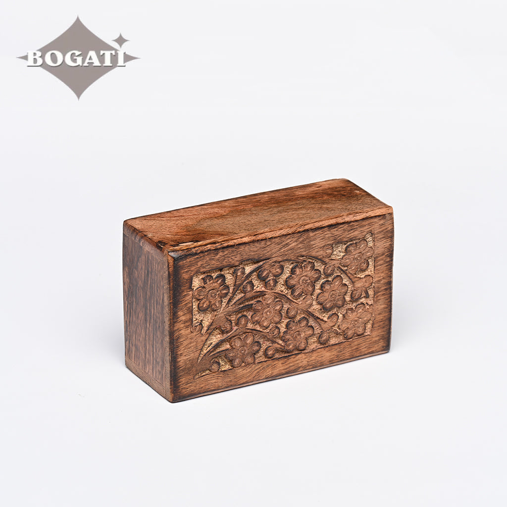 EXTRA SMALL Mango wood Urn -2820 - Tree of Life - Case of 40