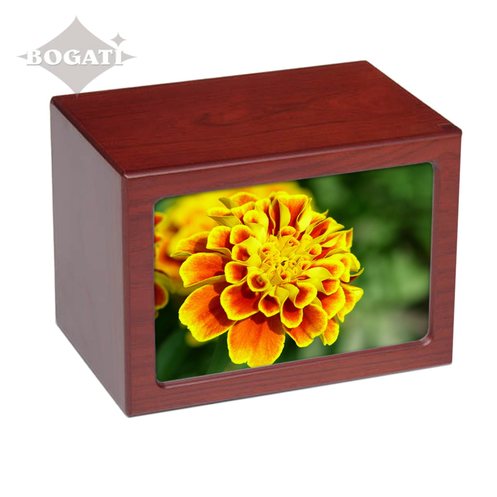EXTRA LARGE Photo Frame urn -PY06- Yellow Flowers