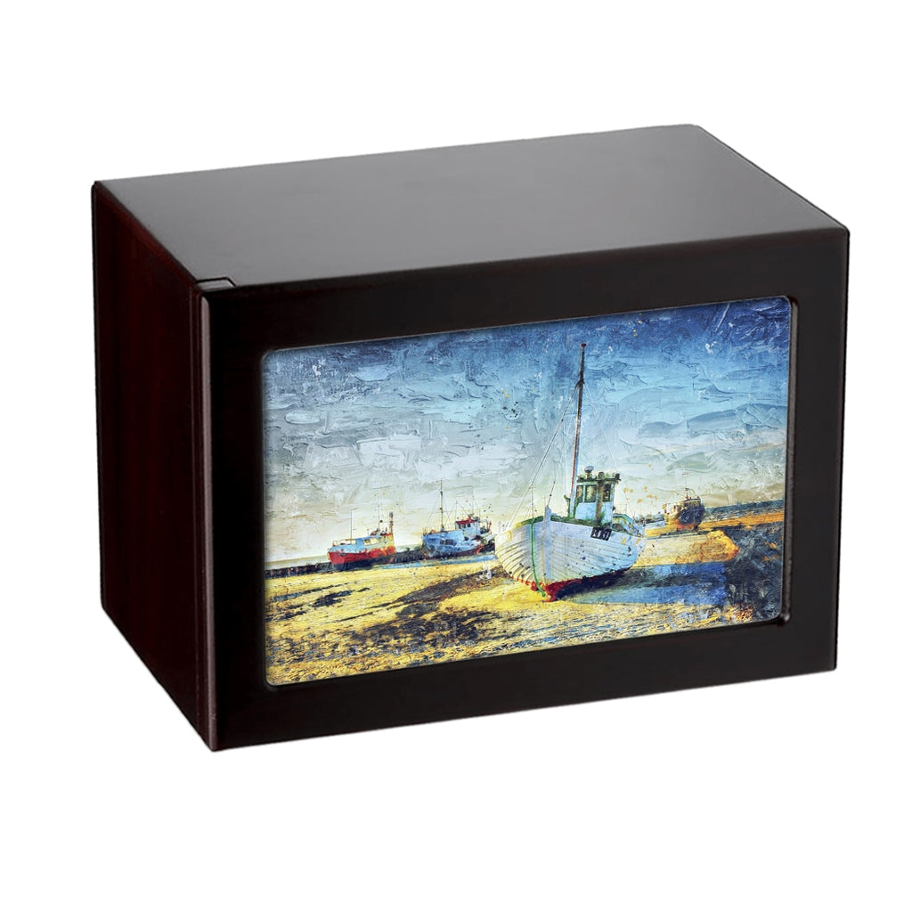 EXTRA LARGE Photo Frame Urn - PY06 - Sailboat Dark Cherry