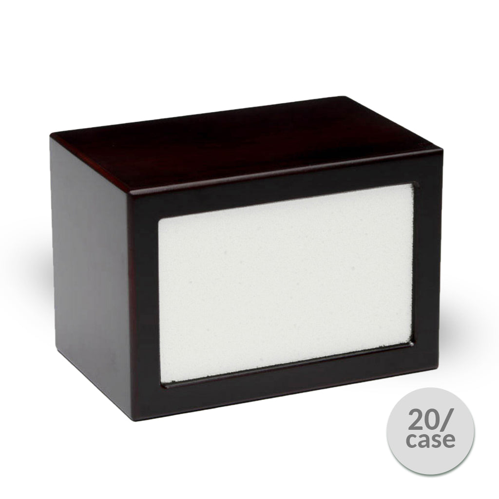 LARGE Photo Frame urn -PY06- Blank (Add your picture) CASE Dark Cherry