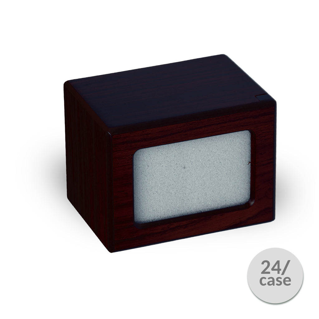 SMALL Photo Frame urn -PY06- Blank (Add your picture) - CASE of 24 Dark Cherry