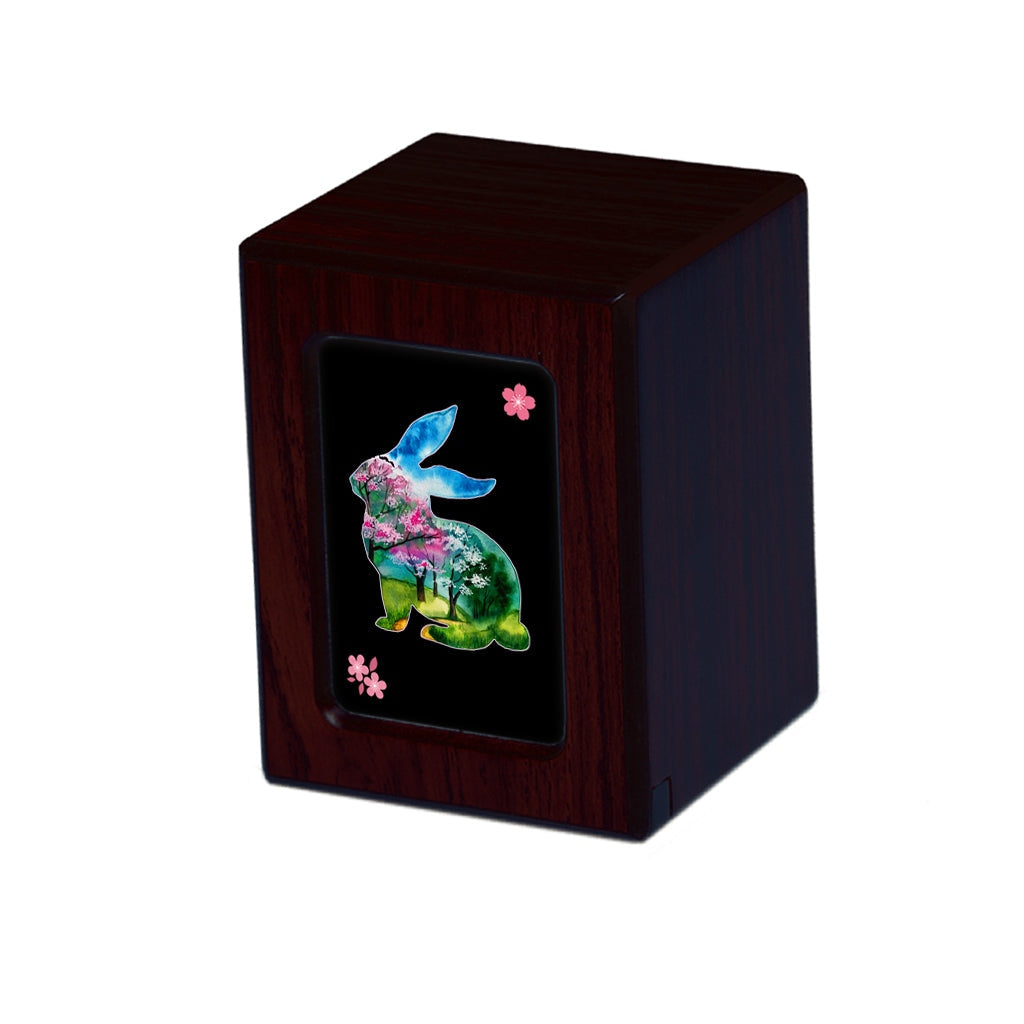 SMALL PY06 Photo Frame Urn - Blossom Rabbit Dark Cherry