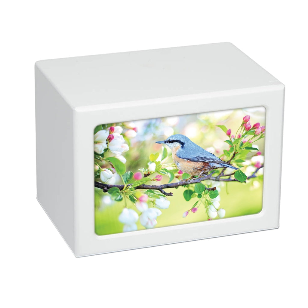 EXTRA LARGE Photo Frame Urn - PY06 - Bluebird White