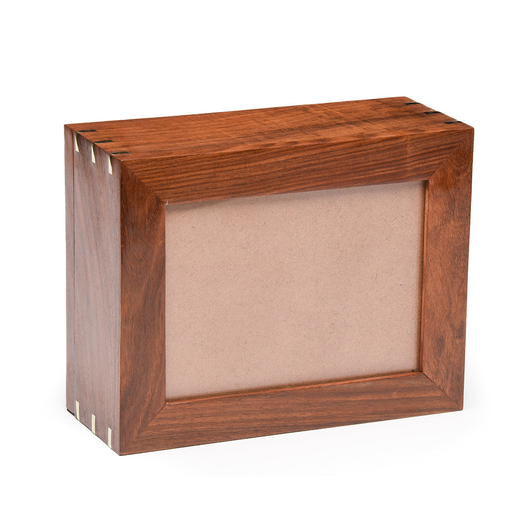 LARGE - Rosewood Photo Frame Urn -517- Brass coners