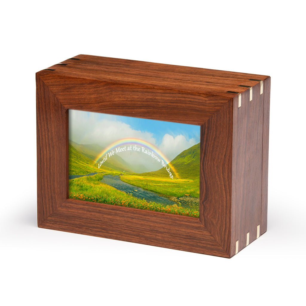 MEDIUM - Rosewood Photo Frame Urn -517- Rainbow Bridge