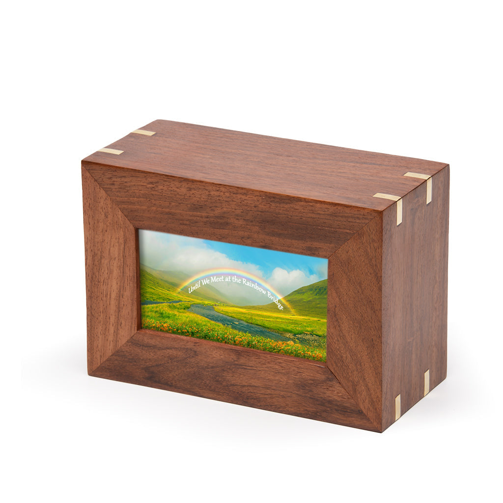 SMALL - Rosewood Photo Frame Urn -517- Rainbow Bridge