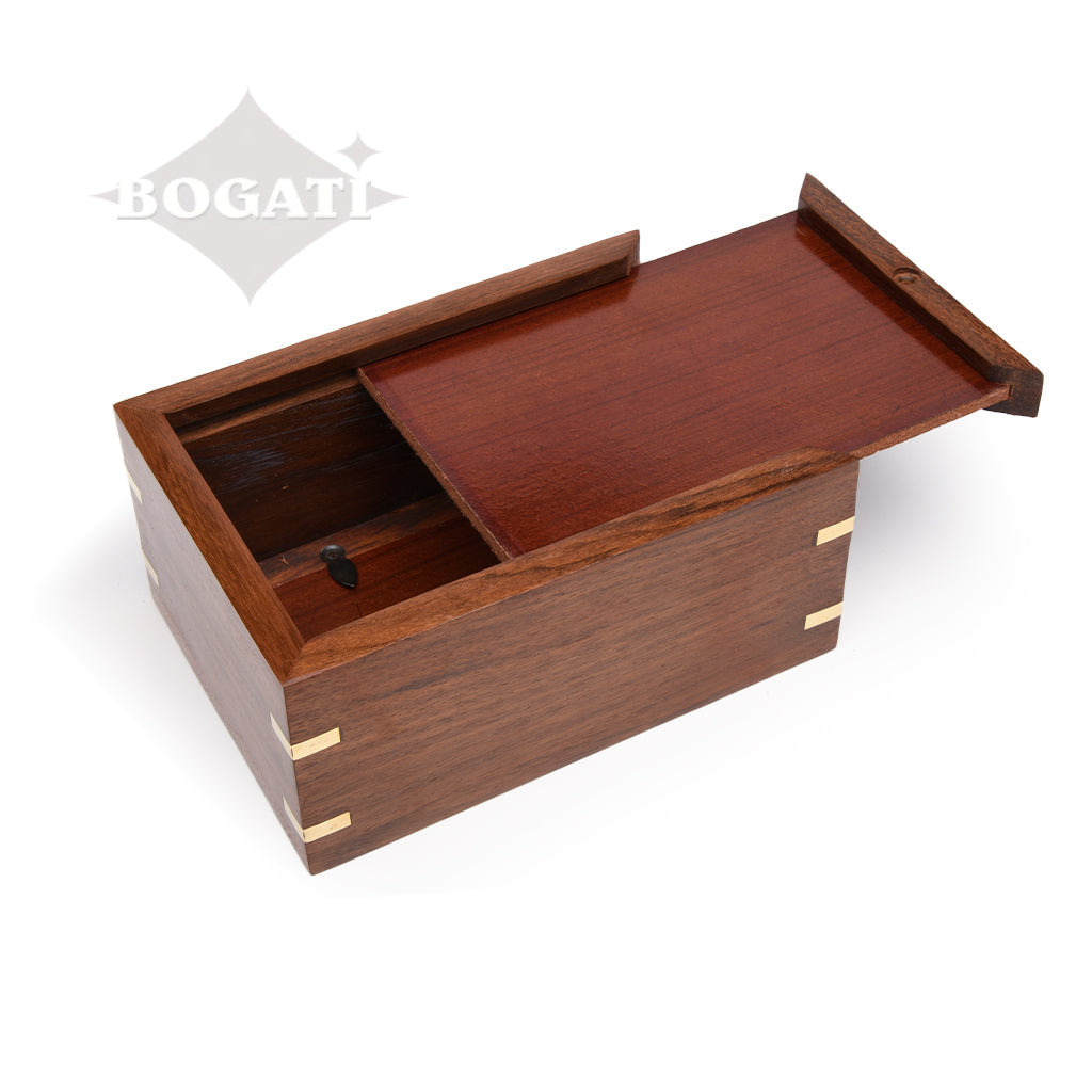 SMALL - Rosewood Photo Frame Urn -517- Brass coners