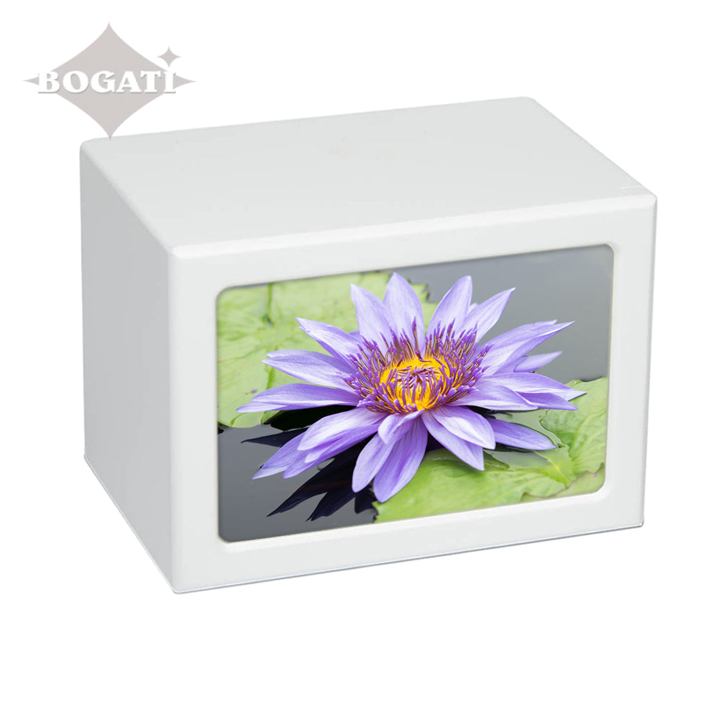 EXTRA LARGE Photo Frame urn PY06 - Purple Flowers